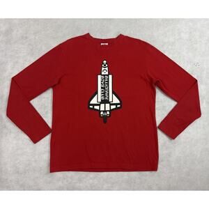 Billionaire Boys Club T Shirt Mens Medium Red Space Shuttle Rocket Graphic